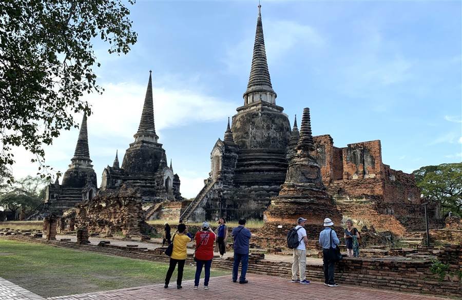 Ba bảo tháp còn lại của chùa Phả Si Sanphet tại Ayutthaya